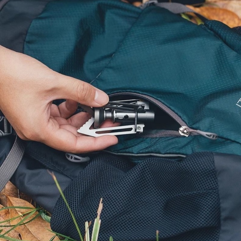 軽量ポータブルキャンプストーブ折りたたみ式ミニキャンプチタン - Camping Cooking Gas Stove Portable Tool のレビューと価格