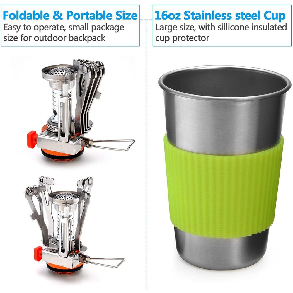 キャンプ調理器具キット ストーブ付き アウトドアクッキングセ - Camping Cooking Recipes のレビューと価格