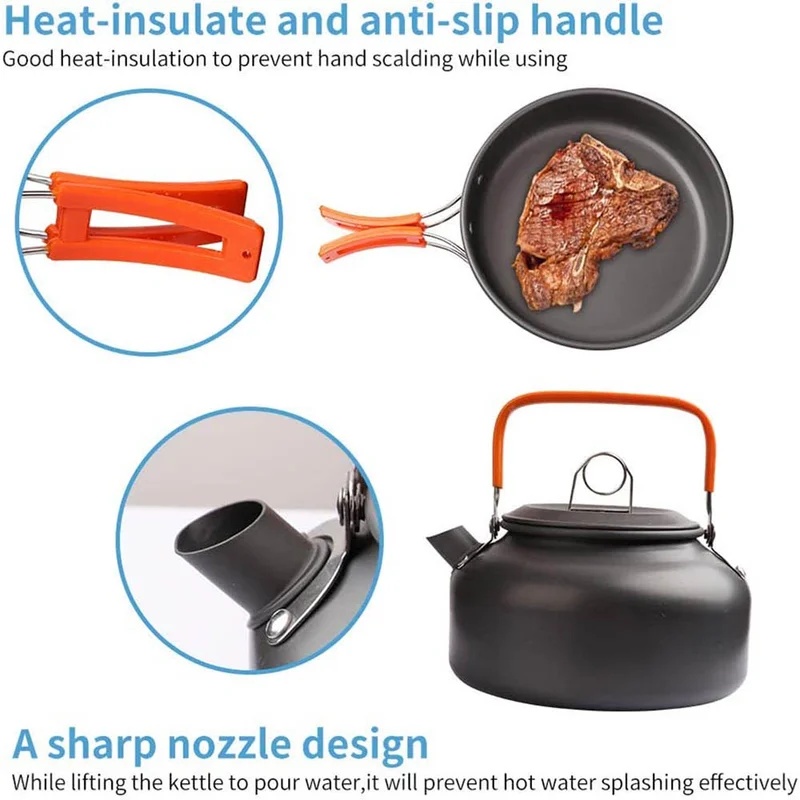 キャンプクッキングセット キャンプ調理器具 旅行用食器 アウ - Camping Cooking Recipes のレビューと価格