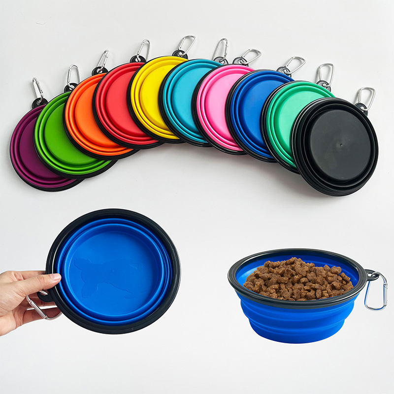 折りたたみ式ペット用シリコン製フードボウル、アウトドアキャン - Camping Cooking And Eating のレビューと価格